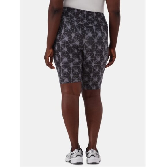 Terra & Sky Women’s Plus Biker Shorts Inseam 9" Shibori Gray Soot Size 3X - Picture 2 of 9